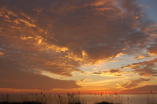Sunset over gulf coast